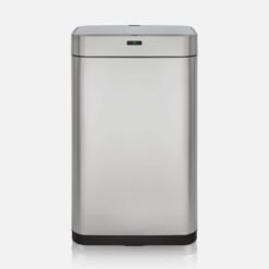 Tower T838001S Square Sensor Bin with Fingerprint Proof Coated Exterior. Steel. Capacity - 75 litres