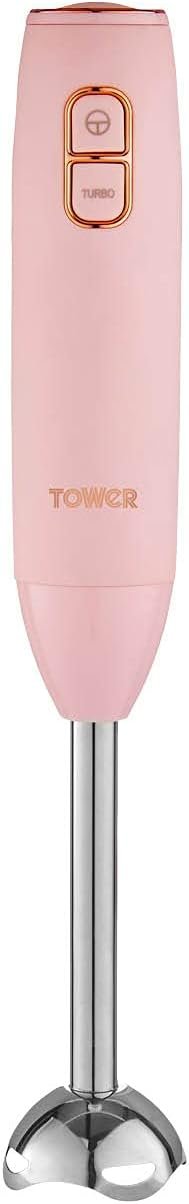 Tower Cavaletto T12059PNK Stick Blender with Turbo Function. 600W. Marshmallow Pink and Rose Gold