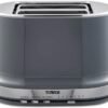Tower T20043GRP Belle 2-Slice Toaster with 7 Browning Settings. Defrost/Reheat/Cancel. 800 W. Graphite