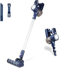 Tower T513008 VL35 Cordless 3-in-1 Vacuum Cleaner with HEPA Filter & Anti-Tangle Floor Head. 1L. 22.2V. Dark Blue & Silver