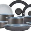 Tower Freedom T800200 13 Piece Cookware Set with Ceramic Coating. Stackable Design and Detachable Handles. Graphite. Aluminium