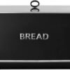 Tower Renaissance Bread Bin. 16L Capacity. Simple Pull Lid. Black