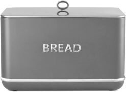 Tower Renaissance Bread Bin. 16L Capacity. Simple Pull Lid. Grey