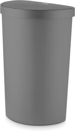 Tower Recycling Sensor Bin. Plastic. Grey