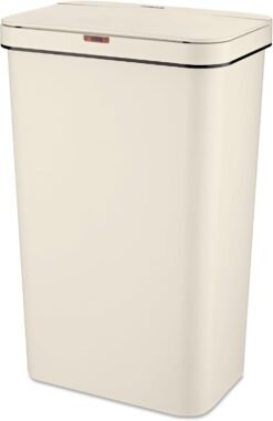 Tower T838005C Sensor Bin with Retainer Ring. Battery-Operated. 50L. Cream