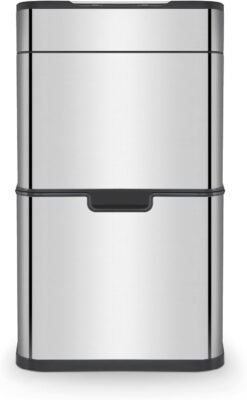 Tower T938021SS Ozone Recycling Sensor Bin. 50L. Complete Recycling System. Hands Free Opening. Carbon Filter. Stainless Steel