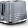 Tower T20082GRY Solitaire 2 Slice Toaster. Browning Control. 850W. Grey with Chrome Accents