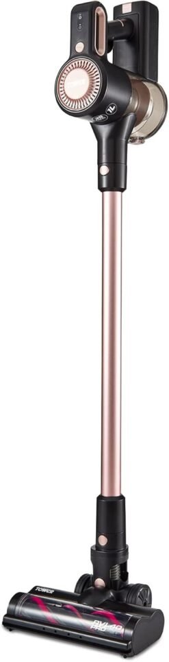 Tower T513004BLG VL40 Pro Pet 3-in-1 Cordless Vacuum Cleaner with Cyclonic Suction. Turbo Pet and Upholstery Brush. 22.2v. Rose Gold