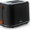 Tower T20027BLK Scandi 2 Slice Toaster with Adjustable Browning Control. Centring Function. 800W. Black