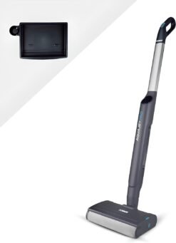 Tower T547002 Aquajet Pro Cordless Hardfloor Cleaner with One Touch Controls. LED Display Panel. 300ml Clean Water Tank. 400ml Dirty Water Tank. 7.4V. Titanium & Tiffany Blue