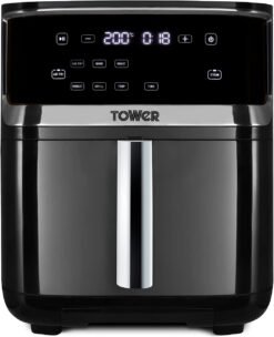 Tower T17101 Vortx 7-in-1 Air Fryer with Combo-Steam Technology. 7L. 1700W. Black