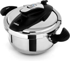 Tower T920002 One-Touch Ultima Pressure Cooker with Detachable 60-Minute Timer. 4L. Stainless Steel