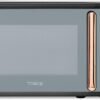 Tower T24038RG Cavaletto Manual Microwave with 5 Power Levels & 35 Minute Timer. 800W. 20L. Black & Rose Gold