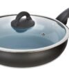 Tower Cerasure 28 cm Multi-Pan with Aluminium Body with Stay Cool Ergonomic Phenolic Handles. Non-Stick. Graphite