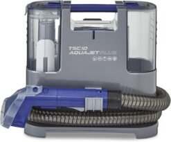 Tower T548005 AquajetPlus Spot Cleaner with Suction Nozzle & Brush. 1.2L Clean & Dirty Water Tanks. 1.2m Hose. 400W. Grey & Blue