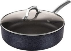 Tower T800033 Trustone Pro 28cm Non-Stick Multi-Pan. Stone-infused Titanium. Cast Steel Handle. Violet & Black . 4.5 litres