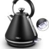 Tower T10087BLK Mirage Kettle with Digital Control Panel. Variable Temperature Function. Rapid Boil Technology. Viewing Window. Removable Filter. 3kW. 1.7L. Black & Chrome