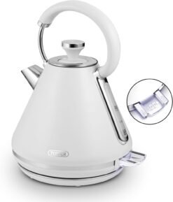 Tower T10087WHT Mirage Kettle with Digital Control Panel. Variable Temperature Function. Rapid Boil Technology. Viewing Window. Removable Filter. 3kW. 1.7L. White & Chrome