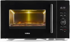 Tower T17133 AirWave Pro Oven 2-in-1 Microwave & Air Fryer with Digital Display Vortx Technology. Magnawave Technology. 20 Cooking Pre-sets. 26L. 900W. Black