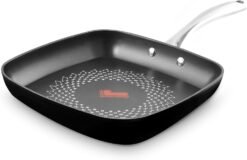 Tower SmartStart Ultra Forged 26cm Aluminium Grill Pan with Easy Clean Aeroglide Non-Stick. 15x Stronger. Induction Compatible. Oven Safe up to 220°. Long Lasting. PFOA Free. T900307
