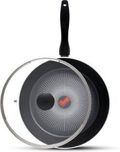 Tower T700318 SmartStart Gourmet 28cm Aluminium Multi-Pan & Lid with Easy Clean Aeroglide Non-Stick. Long Lasting. Induction Compatible. Oven Safe. PFOA Free