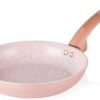 Tower Cerastone T81232RS Forged Frying Pan with Non-Stick Coating and Soft Touch Handles. 24 cm. Rose Pink