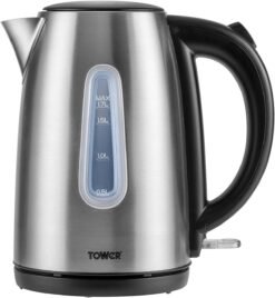 Tower T10015 Infinity Rapid Boil Jug Kettle with Boil Dry Protection. Automatic Shut Off. Removable Washable Filter. 3000 W. 1.7 Litre. Brushed Stainless Steel