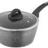 Tower T81219 Cerastone Forged Saucepan with Non-Stick Coating and Soft Touch Handle. Graphite. 22 cm
