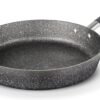 Tower Precision 32cm Stone Coated Frying Pan with Black Diamond PTFE Non-Stick Coating. Soft Grip Handle. Black